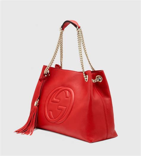 gucci red soho shoulder bag.